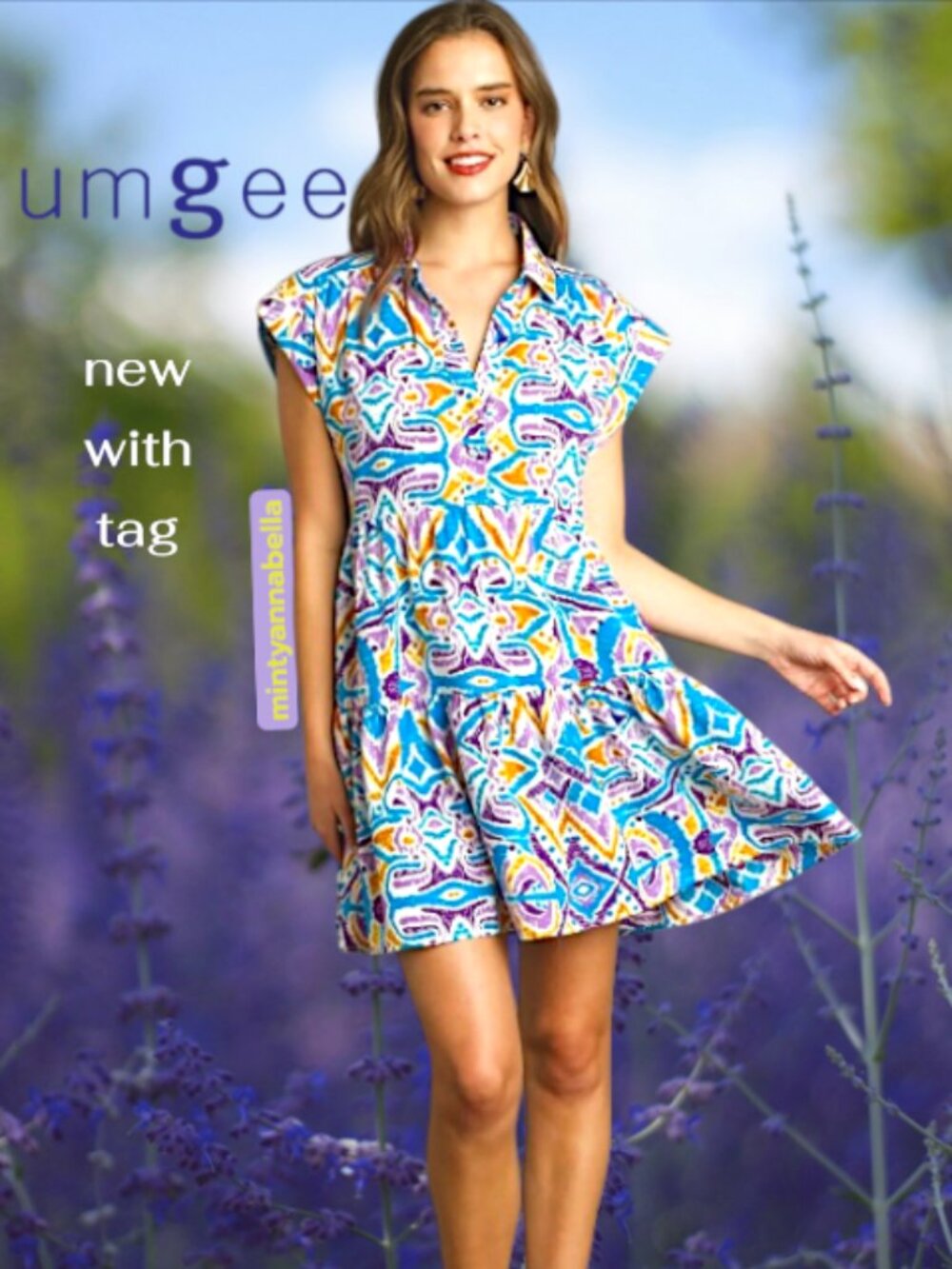 Umgee Azure Blue Dress